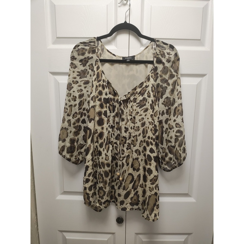 Woman's Elementz Leopard Print Blouse